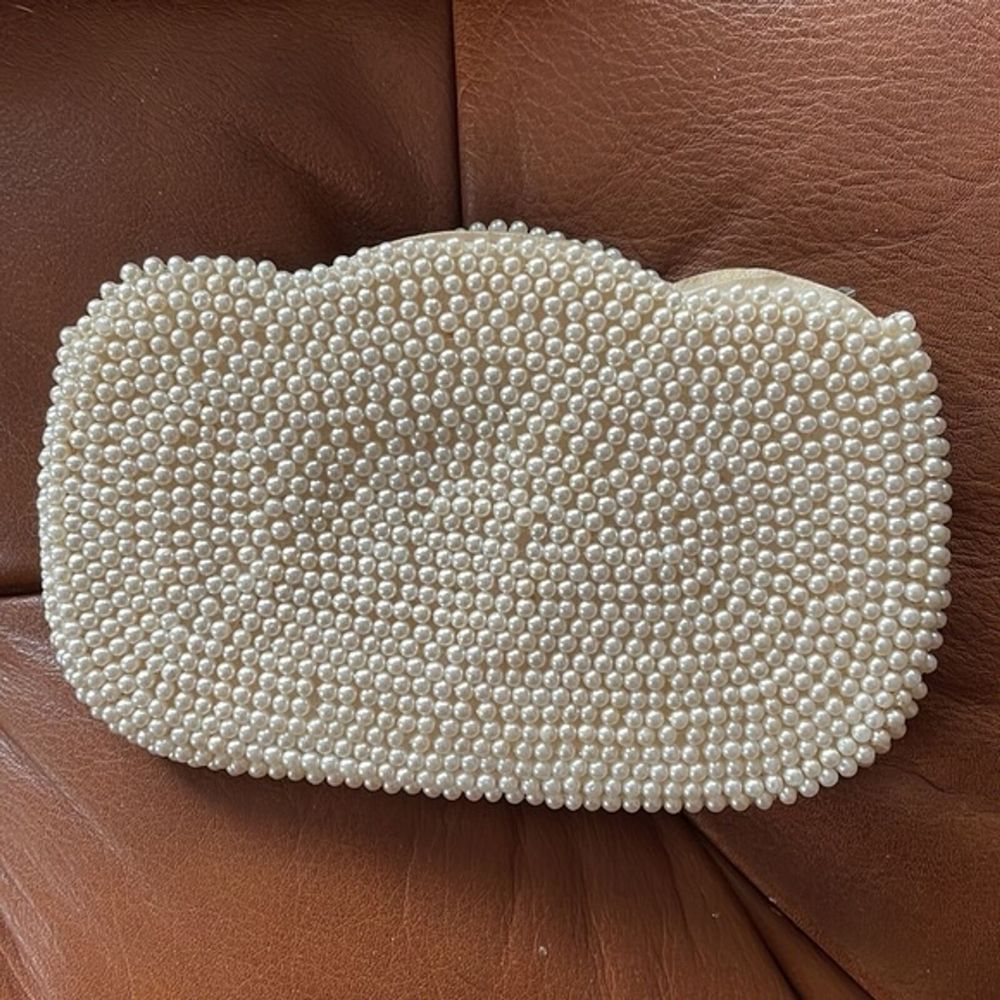 Handmade in Japan Faux Pearl and Beaded Small Evening Clutch. Refer to photos. - Picture 2 of 5